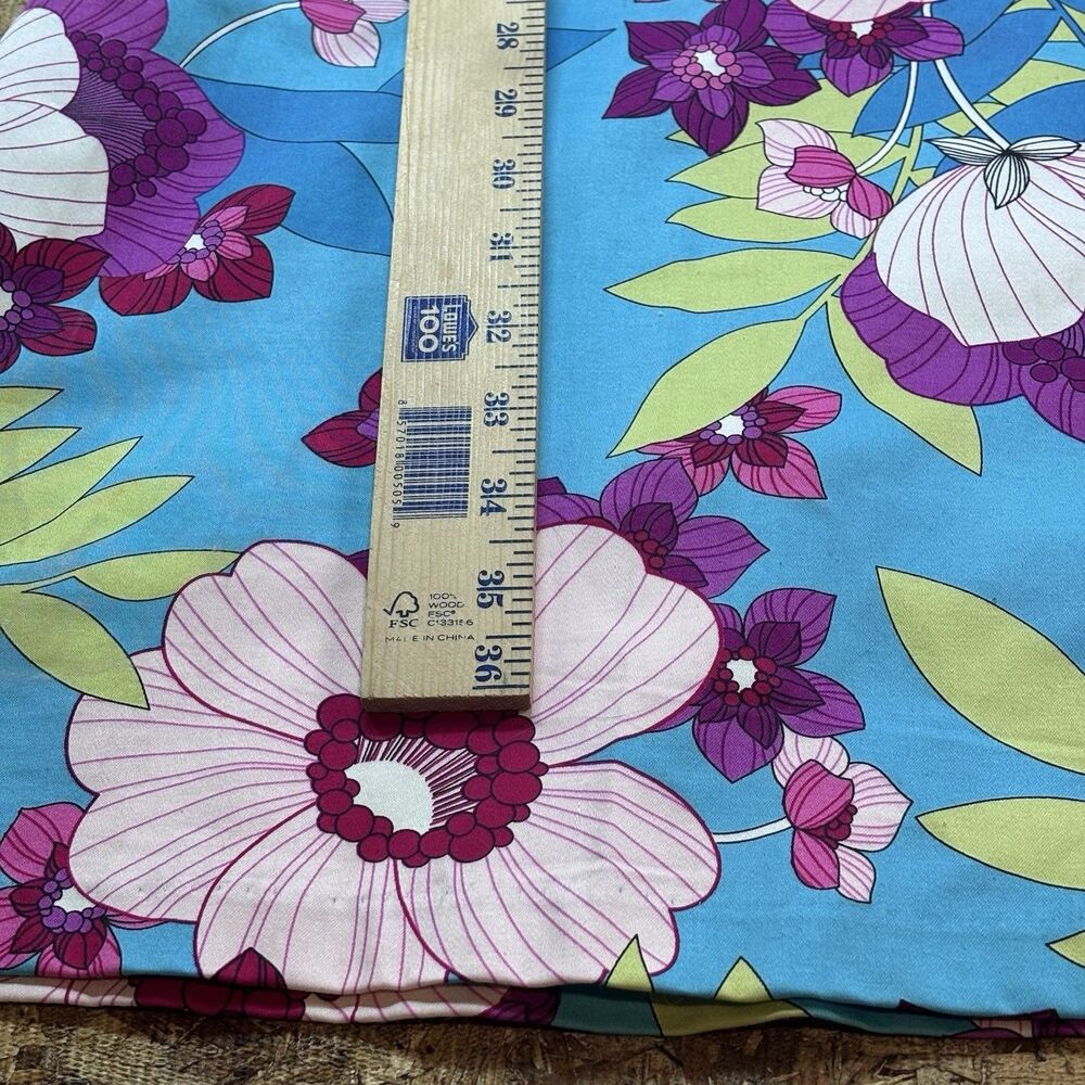 Sangria Floral Fit & Flare Dress Womens Size 10 Blue Pink Tropical Cotton Street - Picture 16 of 16